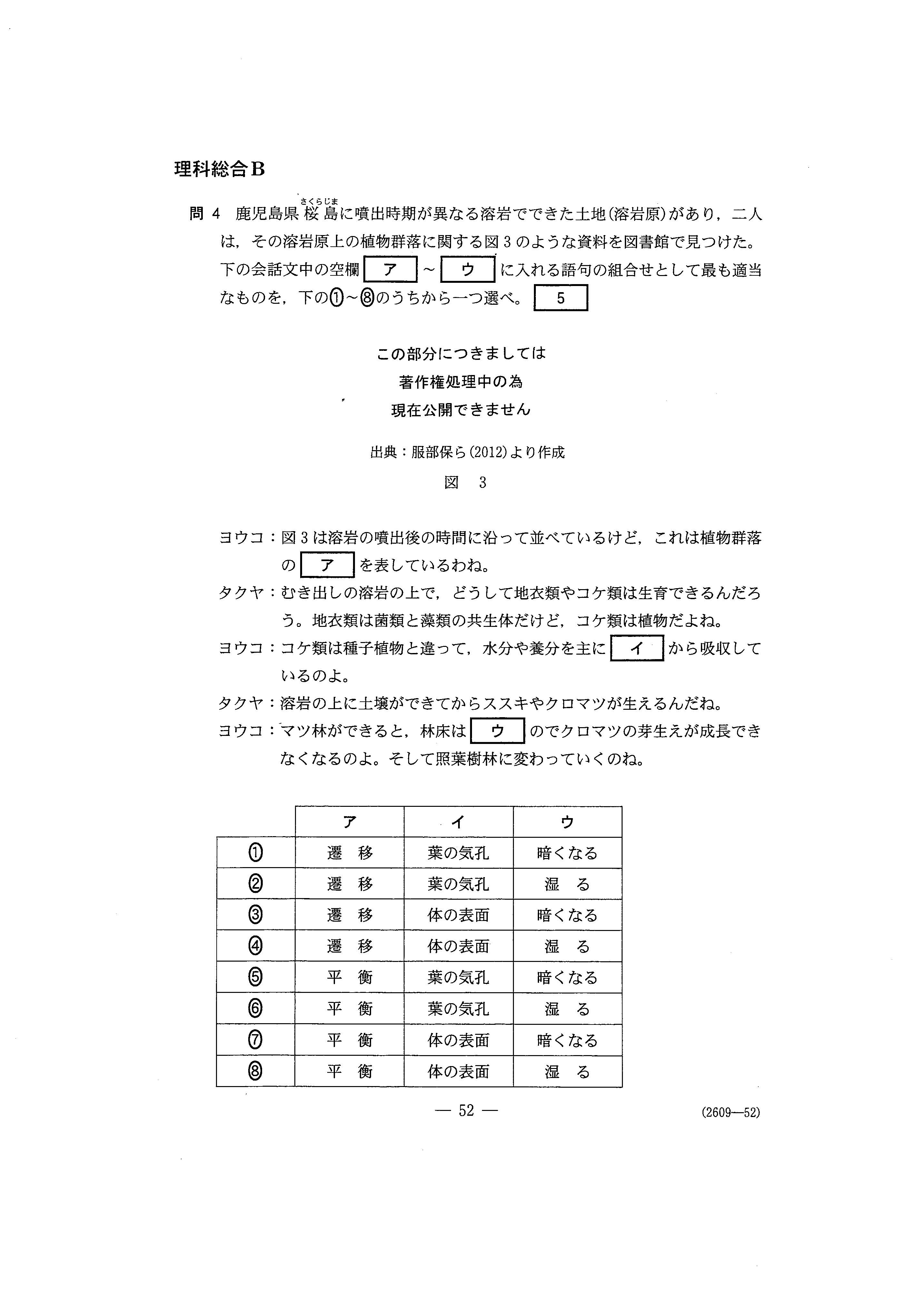 H27旧理科Ⅱ_理科総合B 大学入試センター試験過去問
